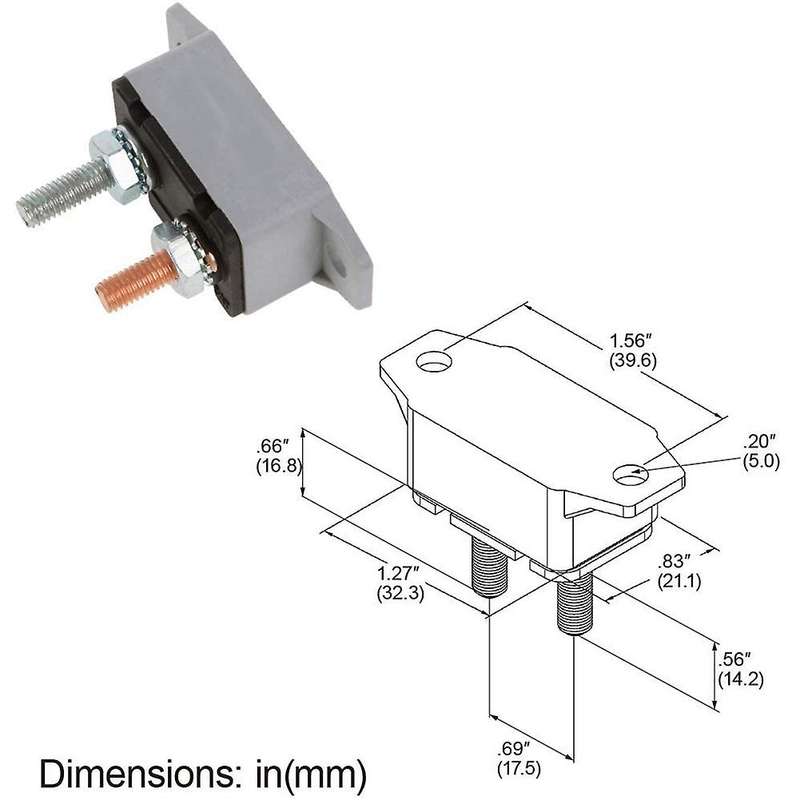 5 Pieces Automatic Reset Circuit Breaker Circuit Breaker with Cover