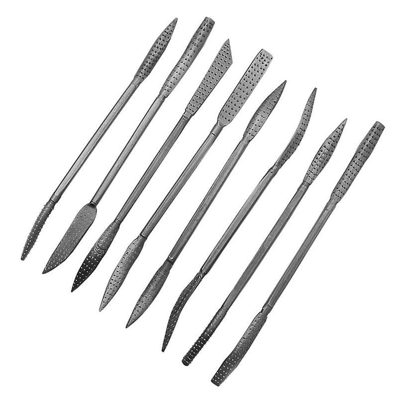 Wood Riffler File Set 8pcs Double Ended Burrs for Woodworking Carving