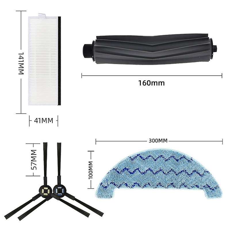 Side Brush Main Brush Hepa Filter Dust Filter for Ilife A7 A9s Robot
