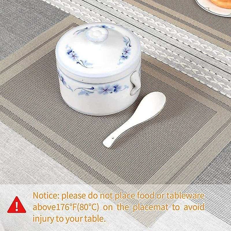 6 Pcs Placemat Pvc Non-slip ,bowl Pad Coasters Table Home Decoration