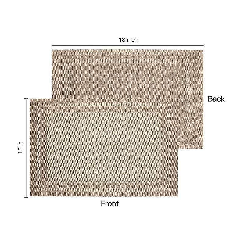 6 Pcs Placemat Pvc Non-slip ,bowl Pad Coasters Table Home Decoration