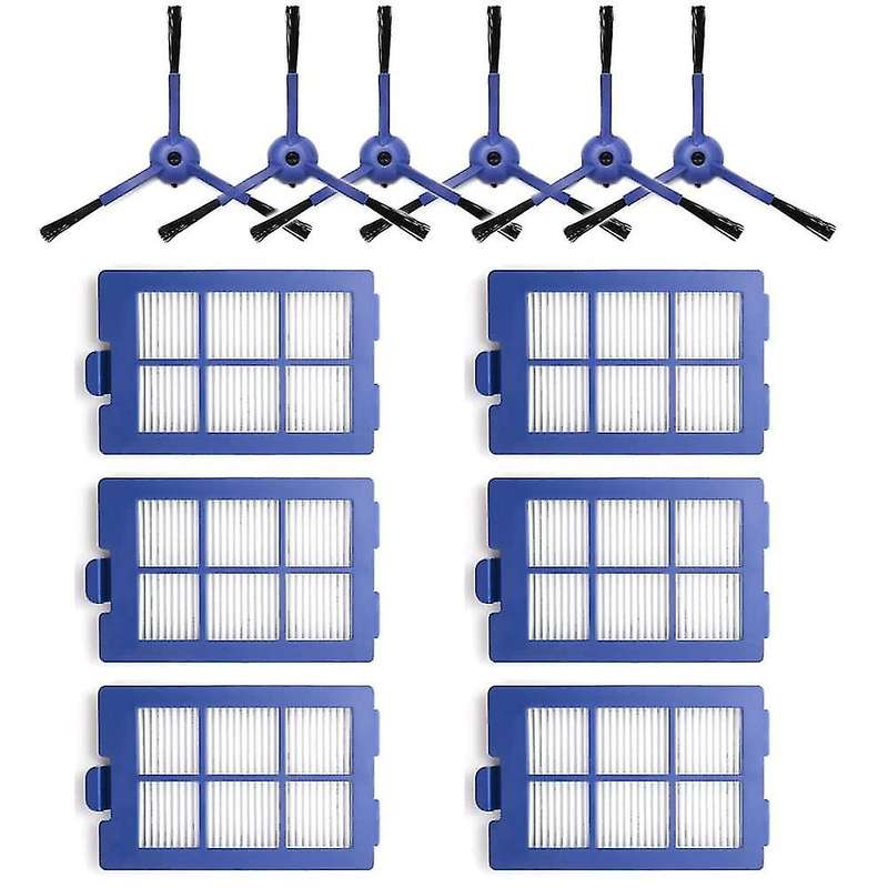 6 Filters + 6 Side Brushes Replacement Parts for Anker