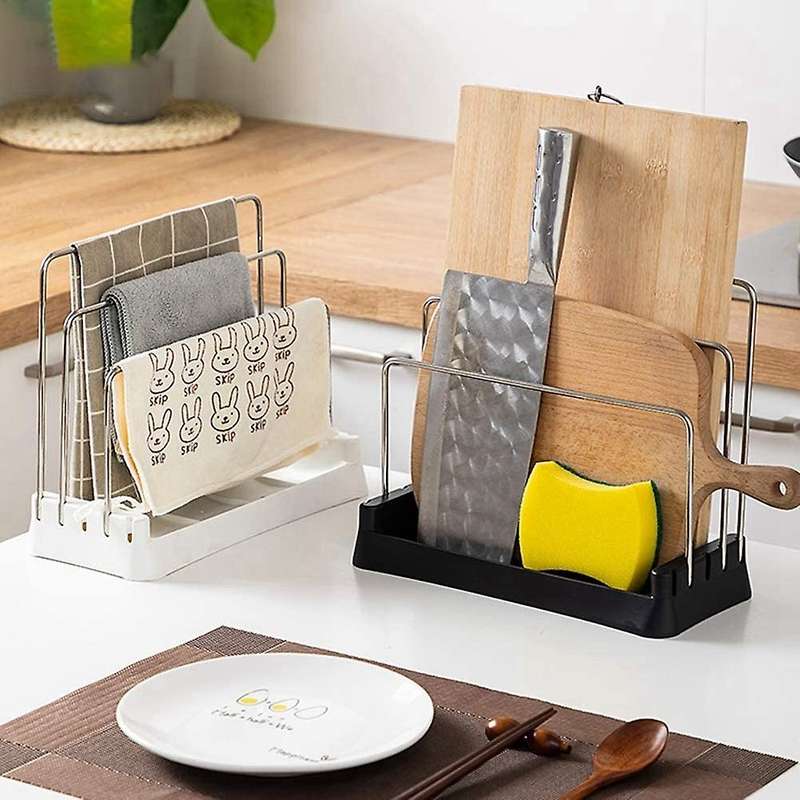 Cutting Boards Holder, Organizer Pantry Rack Bakeware Holder White