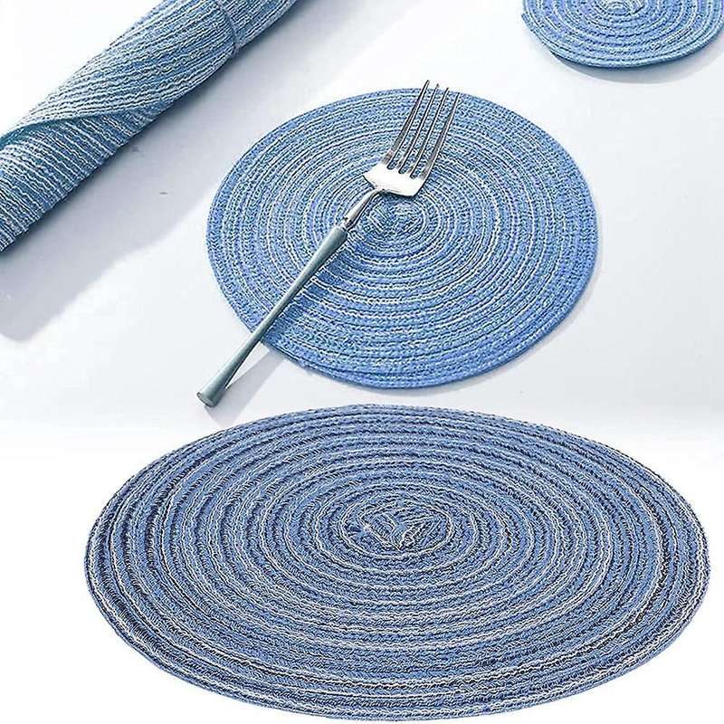 6pcs Pot Trivets Large Braided Woven Trivet Coaster,trivet Pad Blue