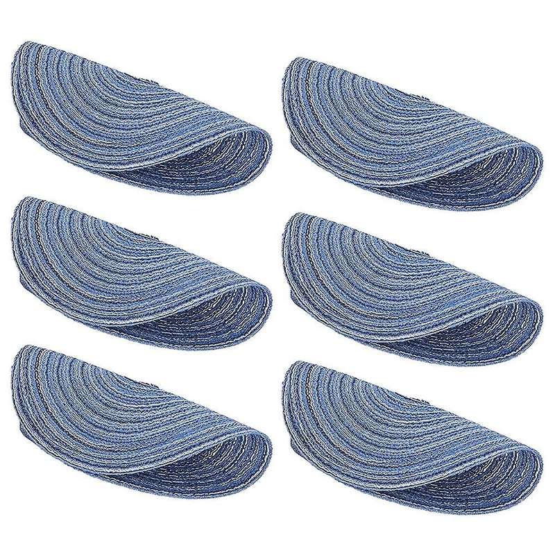 6pcs Pot Trivets Large Braided Woven Trivet Coaster,trivet Pad Blue
