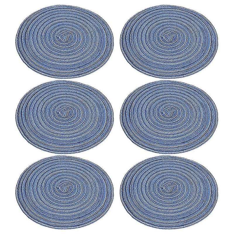 6pcs Pot Trivets Large Braided Woven Trivet Coaster,trivet Pad Blue