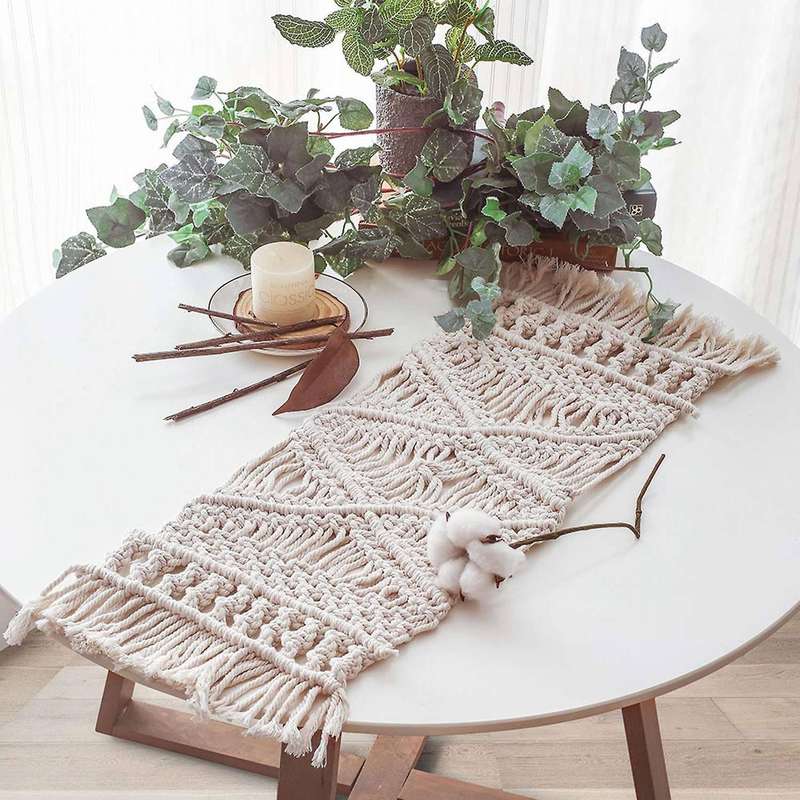 Bohemian Table Runner Hand-woven Placemats Party Home Decoration