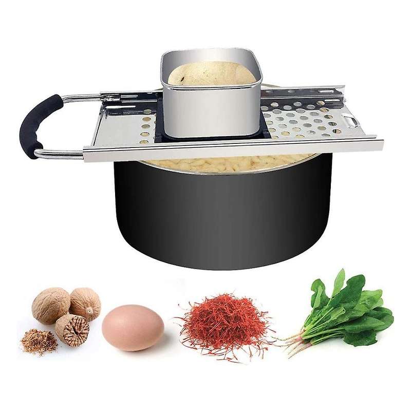 Stainless Steel Spaetzle Maker with Grip Handle for Dumpling Noodle