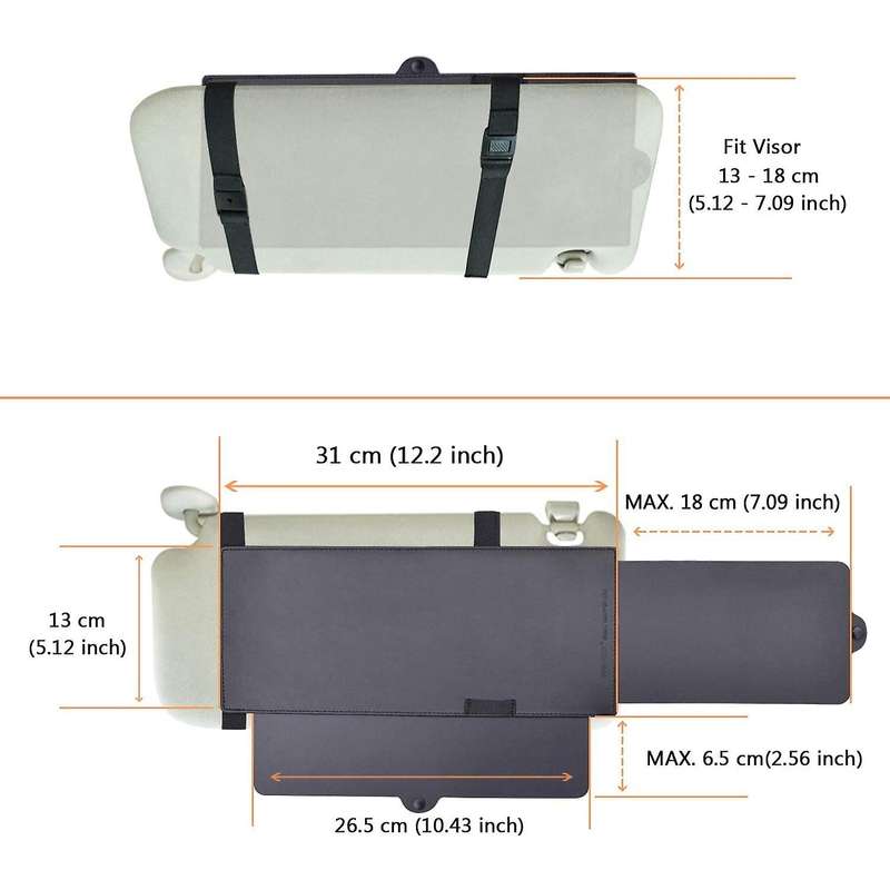 Polarized Sun Visor for Car Sun Visor Extension with Pc Lens