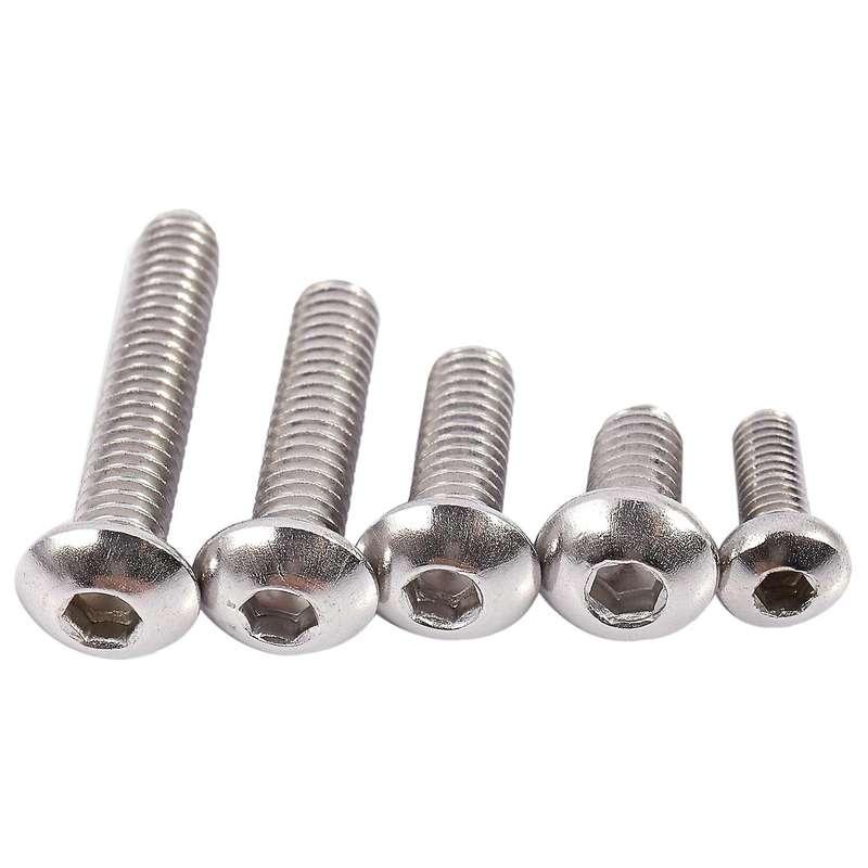 480pcs Button Head 12 Sizes Screw and Nuts Kit,m2 M3 M4 Steel Set
