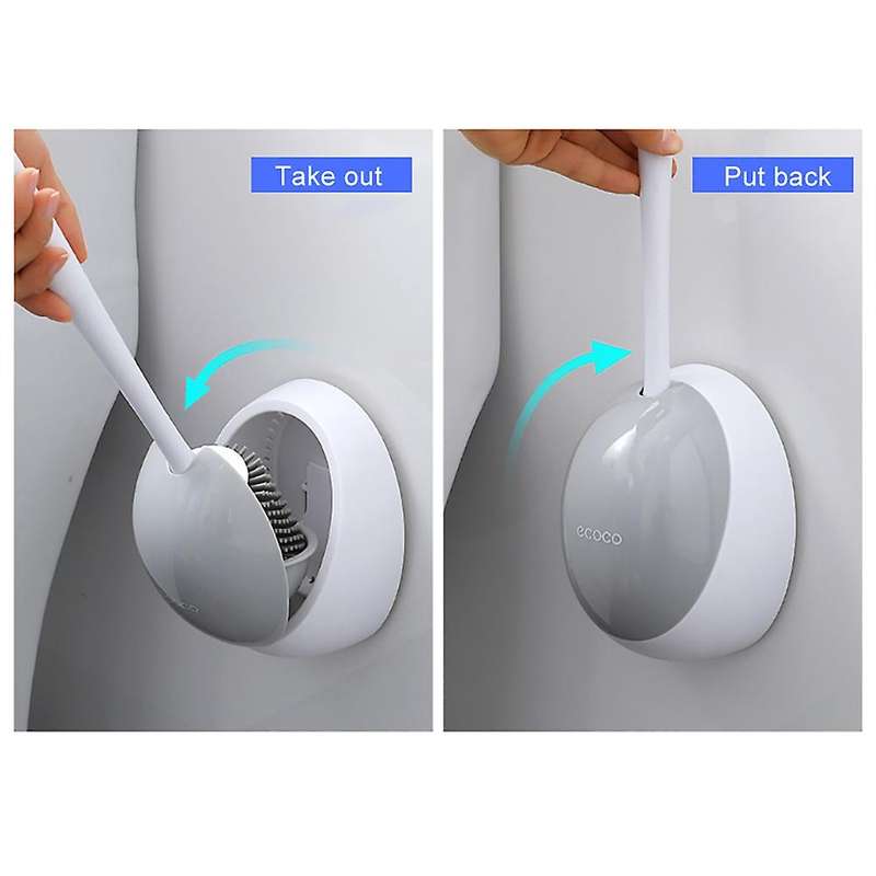 Ecoco Toilet Brush and Holder Set Home Wall-mounted Cleaning Tools B