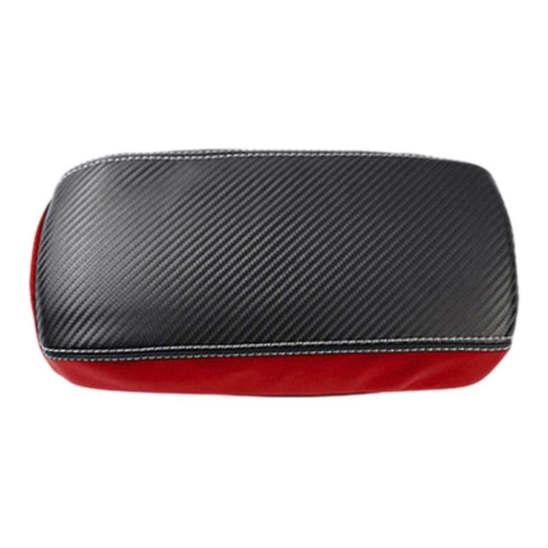 Car Carbon Fiber Center Console Lid Armrest Box Leather Protective B
