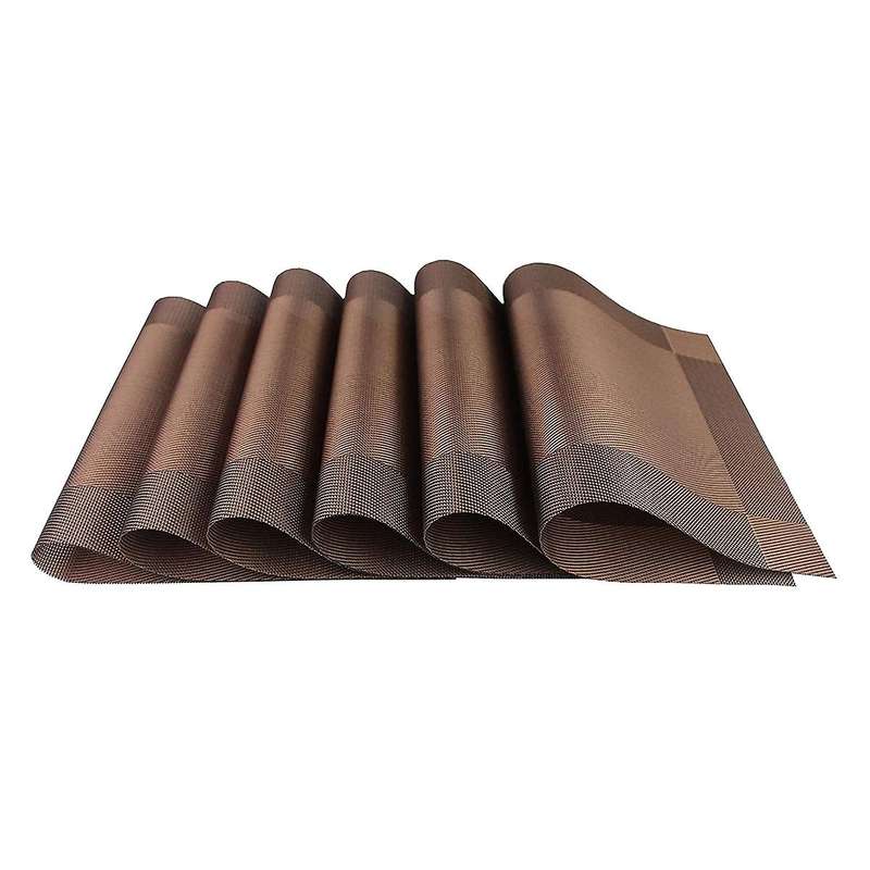 Placemats Of 6 Pcs Heat-resistant Stain-resistant Washable 18x12inch