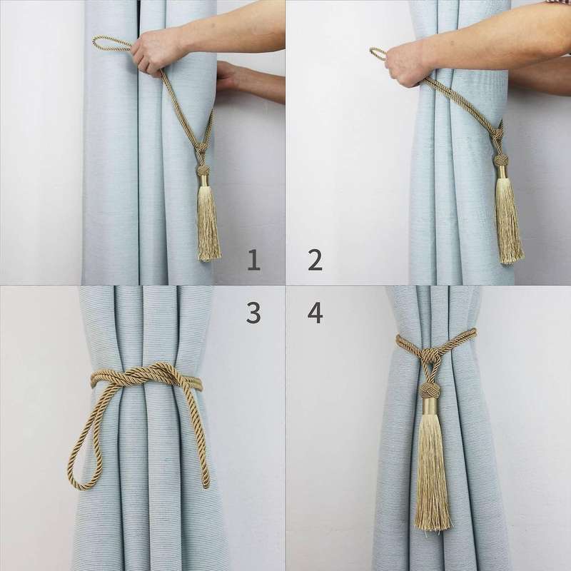 4pcs Curtain Tassels Curtain Rope Curtain Tiebacks Window Decor -d