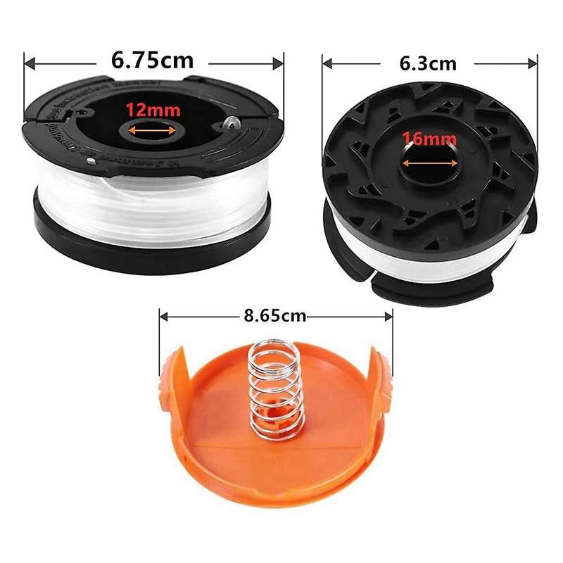 7 Pieces Thread Spools for Black and Grass Trimmer, Diameter 1.65mm