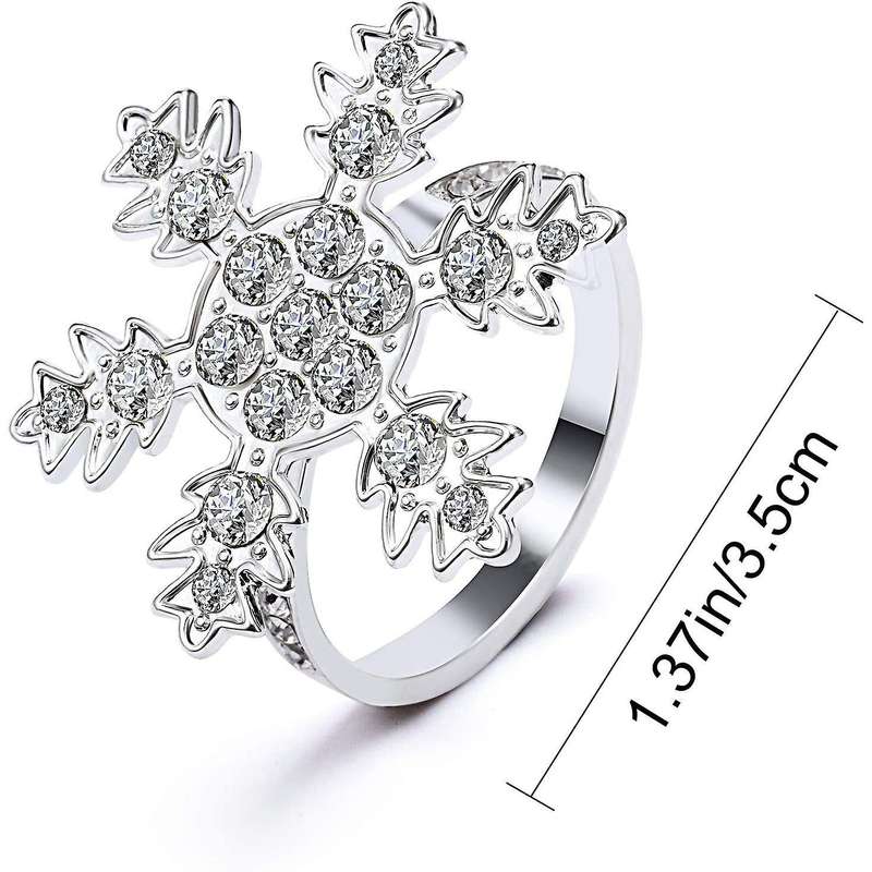 Christmas Snowflake Napkin Rings Holders for Christmas Parties 12pcs