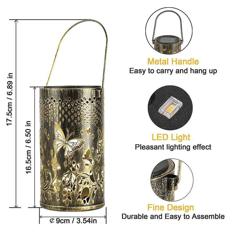 Solar Light Chandelier Butterfly Projection Lamp(with Ground Plug)