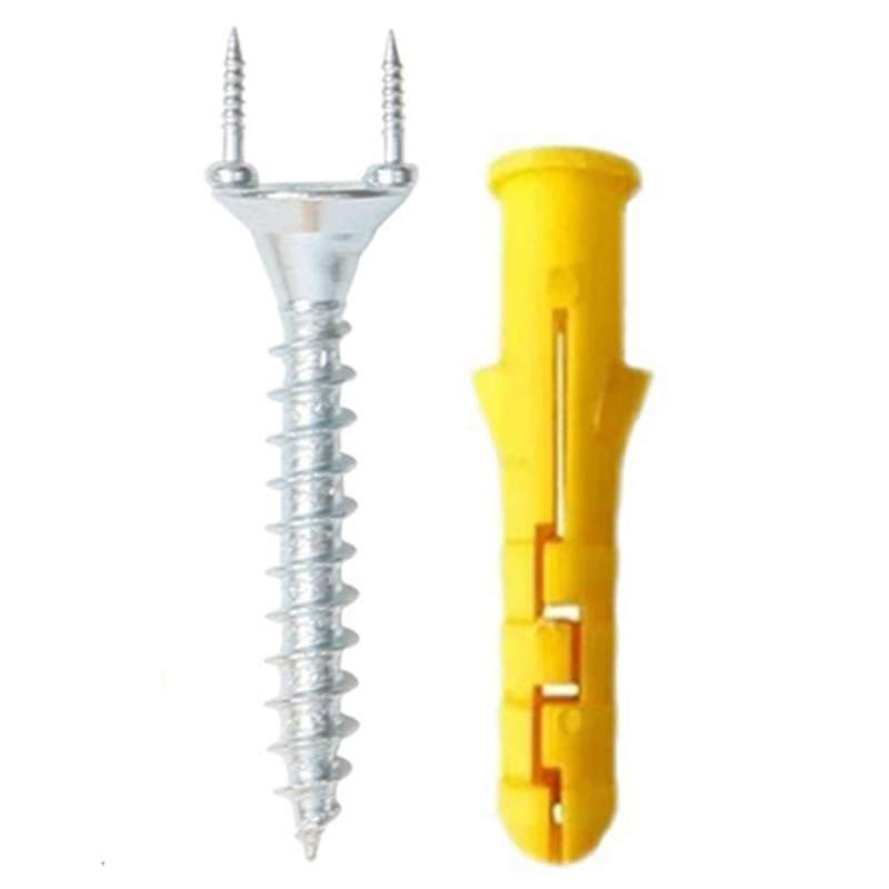 50pcs Seamless Nails Double-headed Screw Solid Wood Baseboard Screws