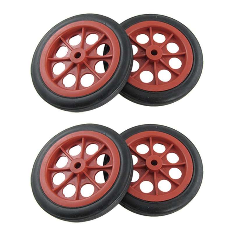 2 Pcs Replaceable Shopping Basket Cart 4.4 Inch Wheels Red Black