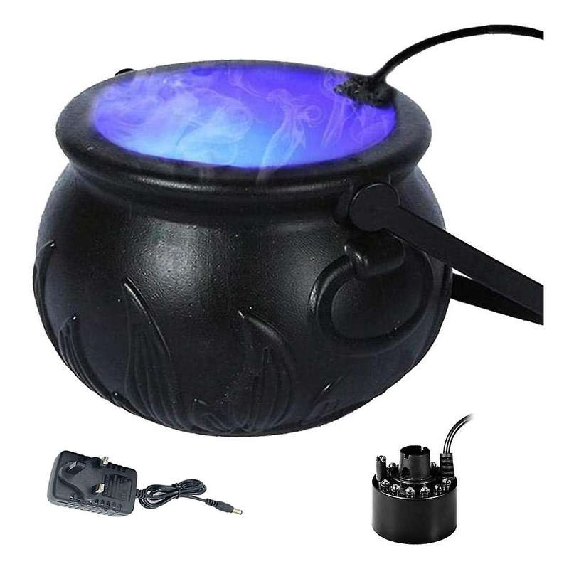 Halloween Witch Jar Cauldron Mist Maker Party Decoration Prop Uk Plug