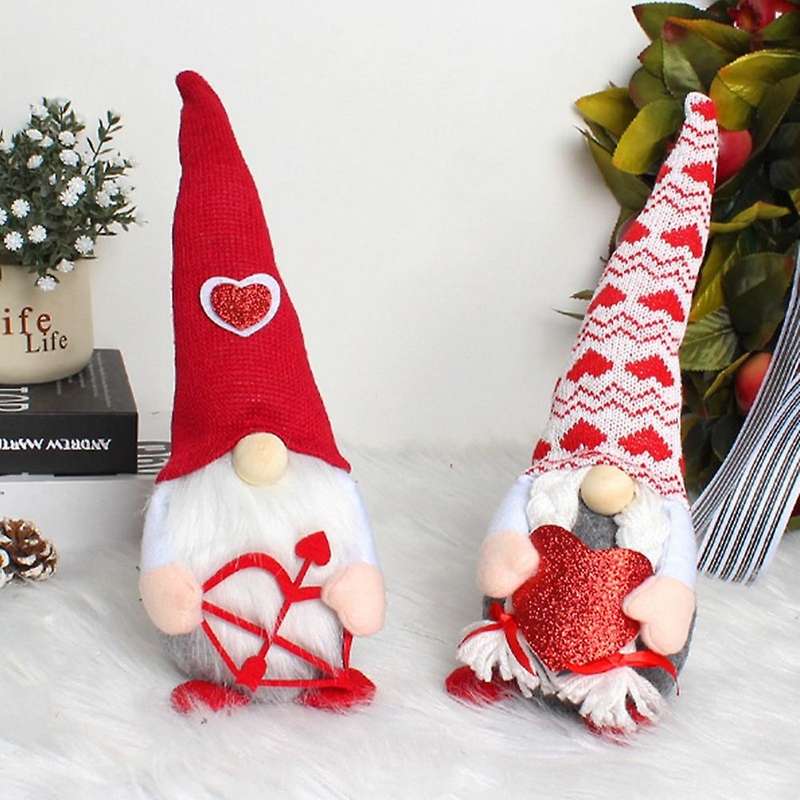 Valentine's Day Gnomes - Gnomes Plush Doll Valentines Decor