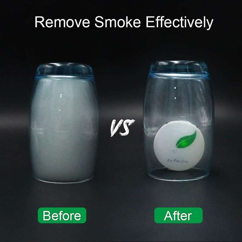 2pack Personal Air Purifier Necklace Mini Ionizer Negative Ion White