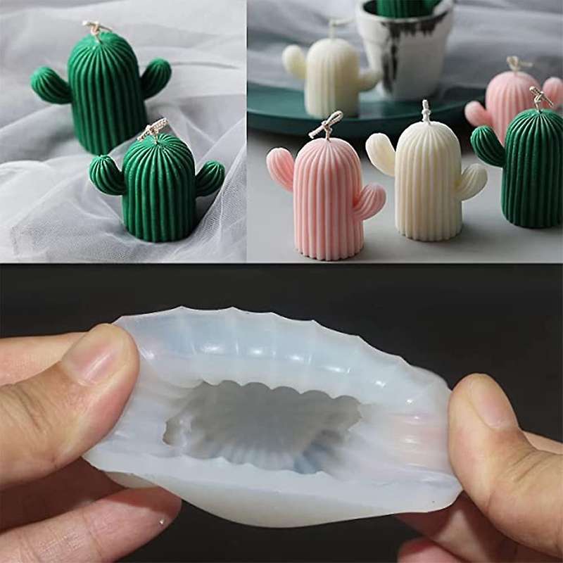 2 Pcs Of Cactus Silicone Candle Molds, for Candles Diy Handmade Soap