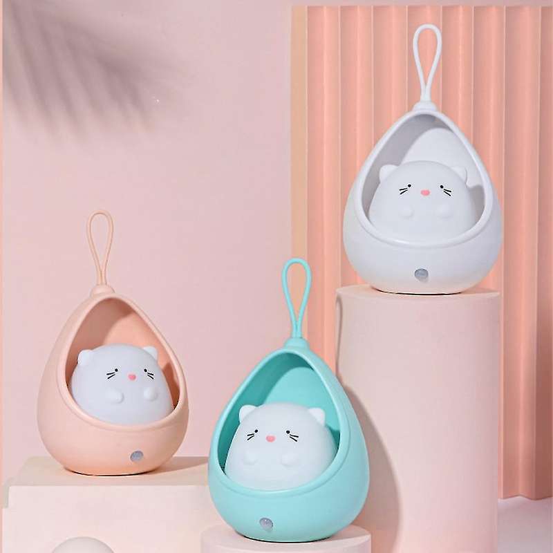 Led Night Light Sensor Control Cute Animal Human Induction Lamp White