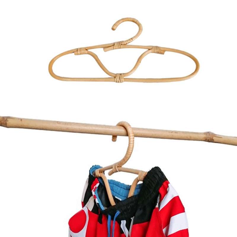 Rattan Wall Hooks Clothes Hook Simple Kids Garments Organizer Rack