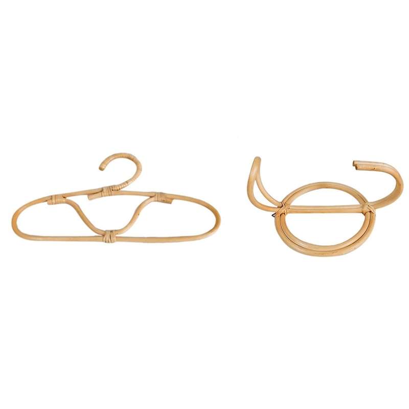 Rattan Wall Hooks Clothes Hook Simple Kids Garments Organizer Rack