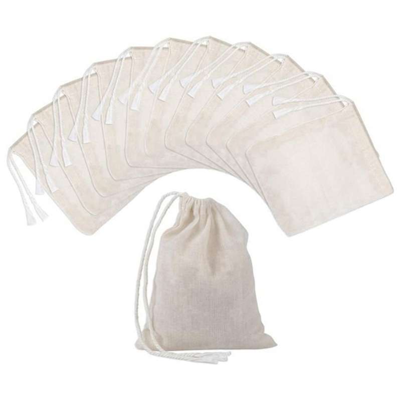 150 Pieces Drawstring Cotton Muslin Bags,tea Brew Bags (4 X 3 Inches)