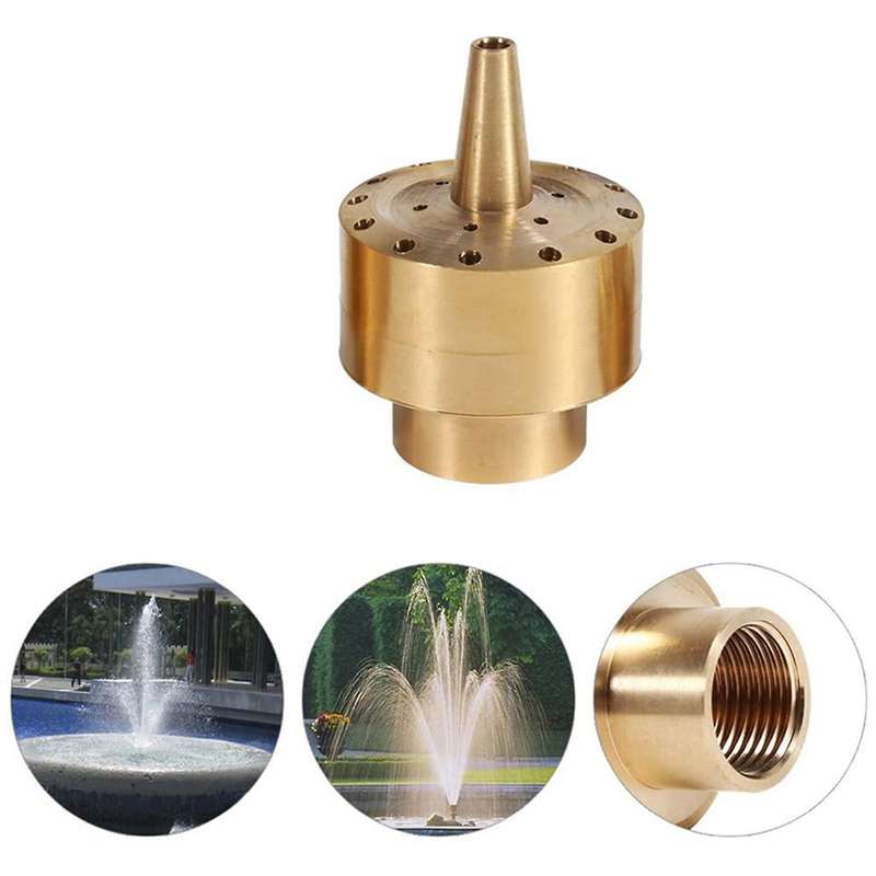 Brass Column Multi Direction Fountain Sprinkler Head Garden(3/4 Inch)