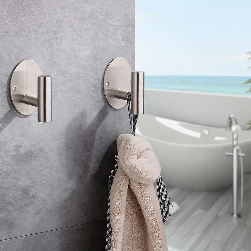 4pcs Bath Towel Hook,stainless Steel Robe Towel Hook