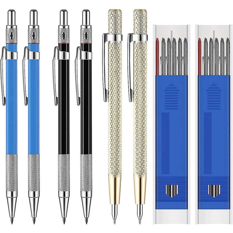 Carpenter Pencils with Marker Refills and Carbide Scriber Tool