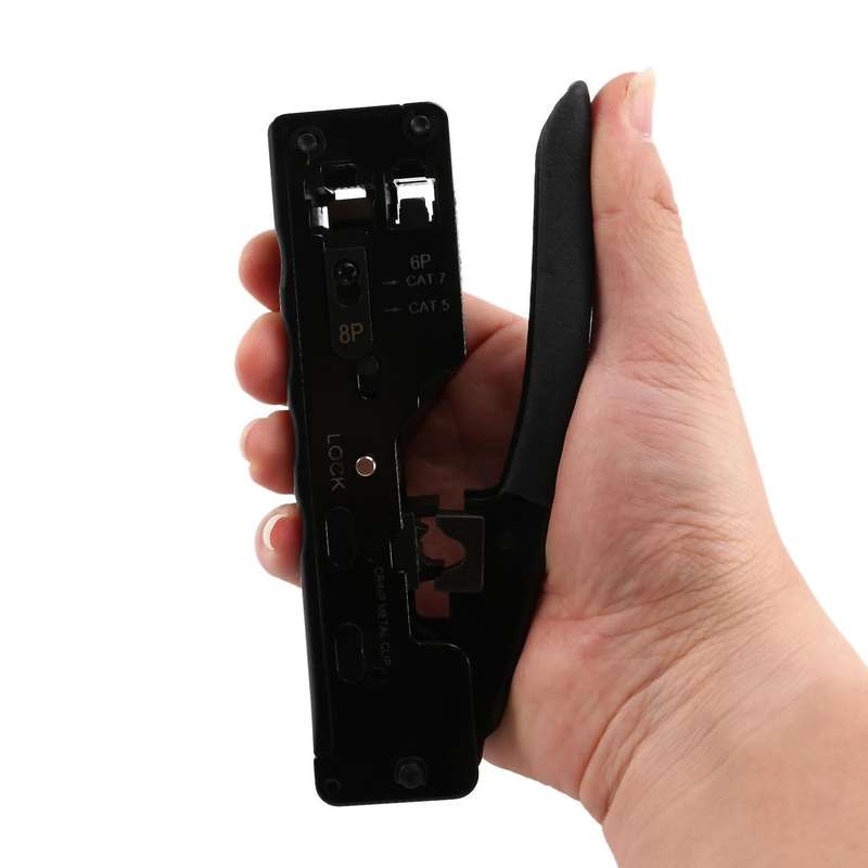 Cat5 Cat6 Cat7 Pass Through Crimper for Rj45 Rj12 Rj11 Network