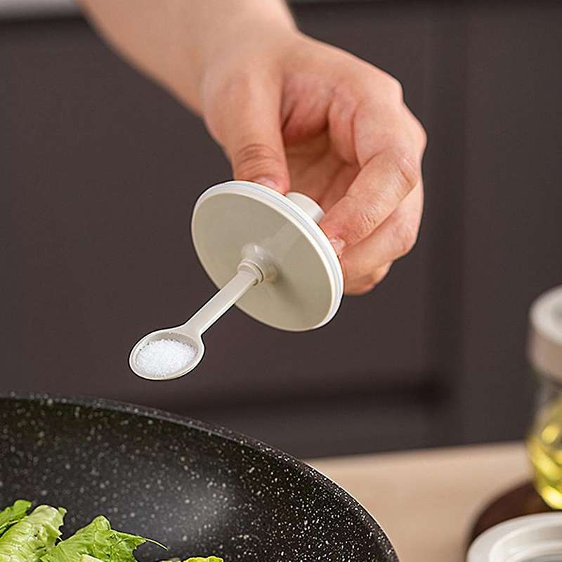 Glass Seasoning Box, Spoon Cover, Combined Seasoning Pot