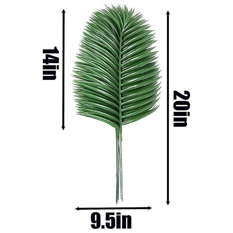 18pcs Artificial Palm Leaves Plants Faux for Leaves Hawaiian Party