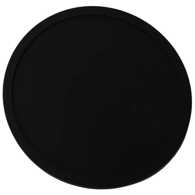 Silicone Black Drink Coasters Set Of 16 Non-slip Round Soft Black