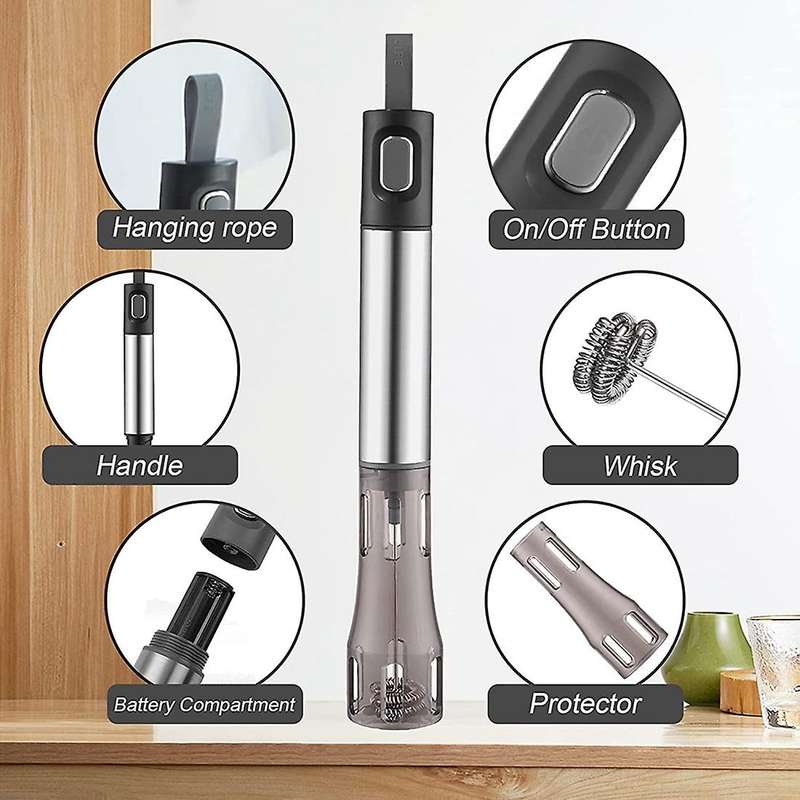 Milk Frother for Coffee, Milk Frother and Steamer, Hand Foam Maker B