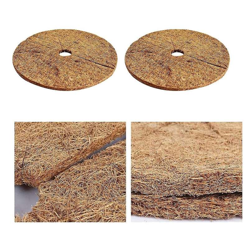 10 Pcs 11.8inch Coco Coir Fiber Tree Ring Protector Mat,for Plant