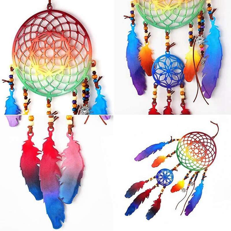 Dream Catcher Resin Mould, Wall Mount Feather Pendant Keychain Kit