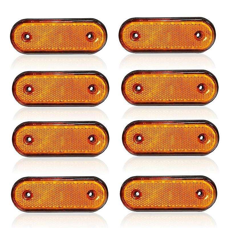 8pcs Amber Markerings Light Side Marker 20led 24v Pickup for Truck