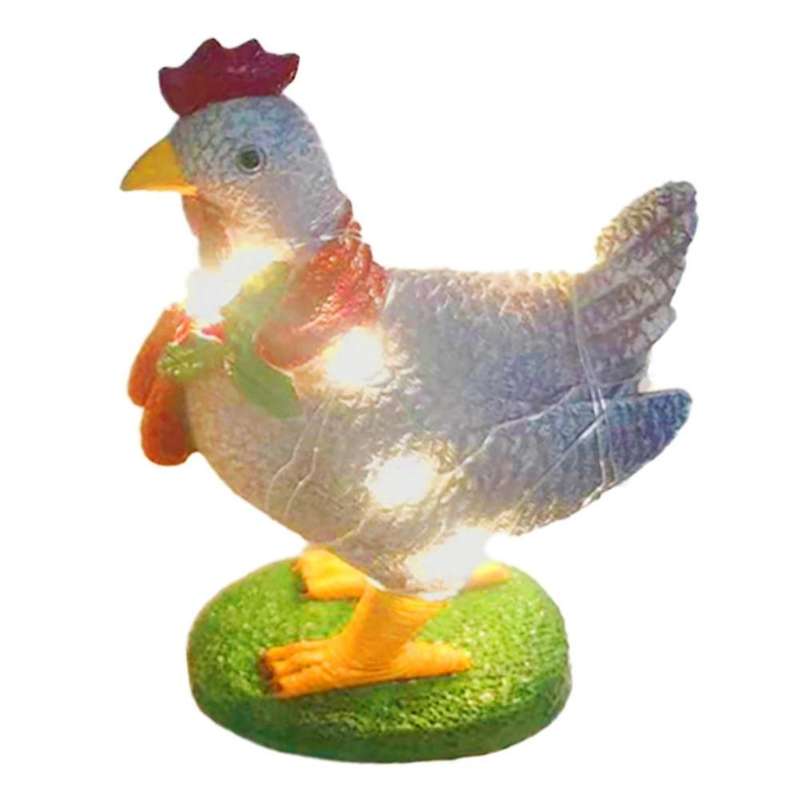 Light-up Chicken with Scarf Holiday Decor Led for Garden Patio , S
