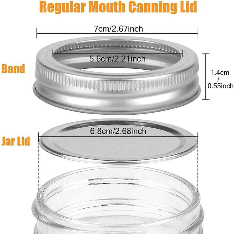 30 Packs Canning Lids, for Mason Jar, Stainless Steel Lids,split-type