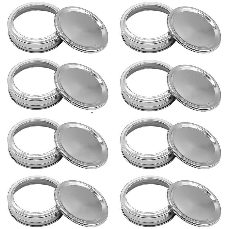 30 Packs Canning Lids, for Mason Jar, Stainless Steel Lids,split-type