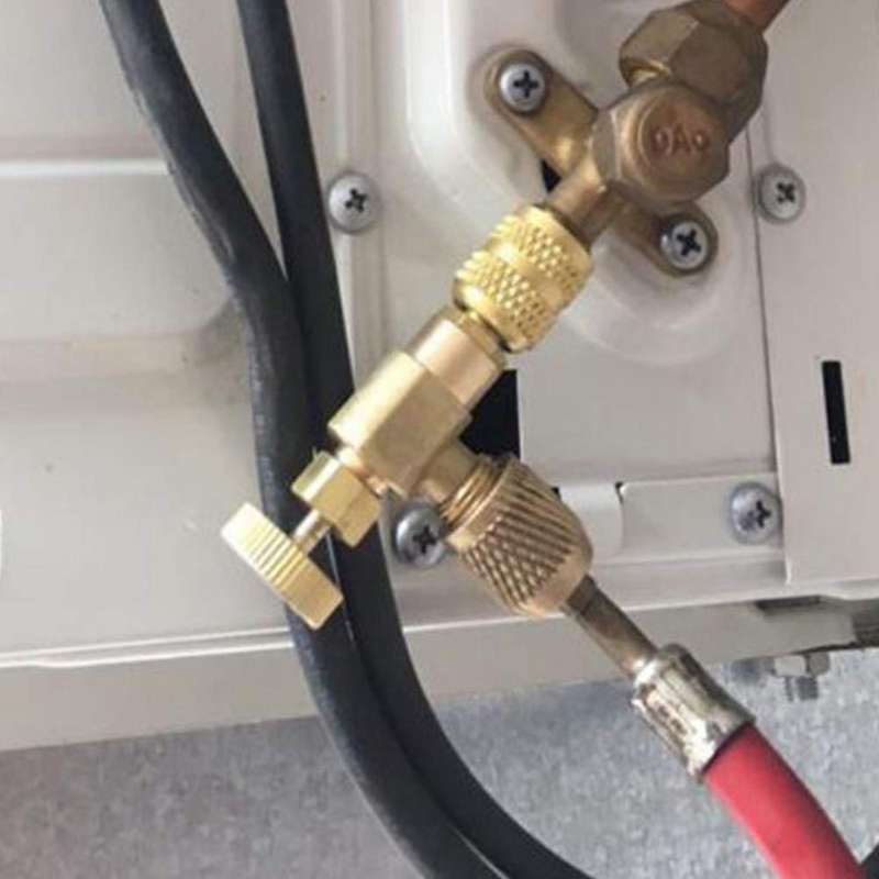 2pcs Coolant Safety Valve Connector R410a R22 Connection Adapter