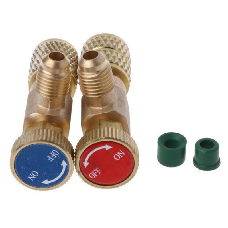 2pcs Coolant Safety Valve Connector R410a R22 Connection Adapter