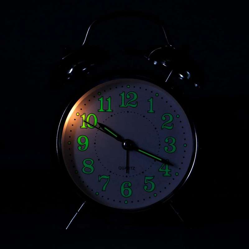 4 Inch Retro Analog Twin Bell Alarm Clock for Heavy Sleepers