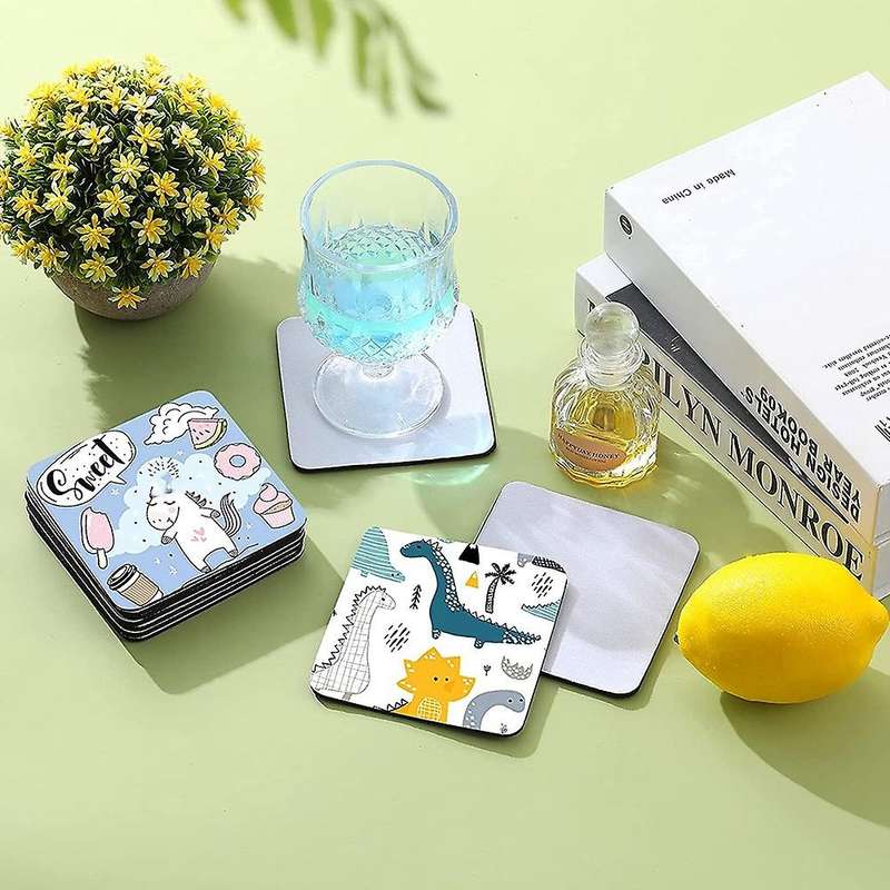 30 Pcs Coasters Blank Cup Mat for Sublimation Transfer Diy Hexagon