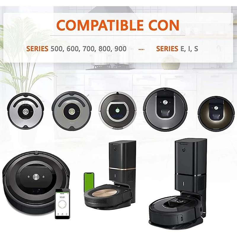 12pair Sturdy Tires Spare Parts Replacement for Irobot Roomba 500
